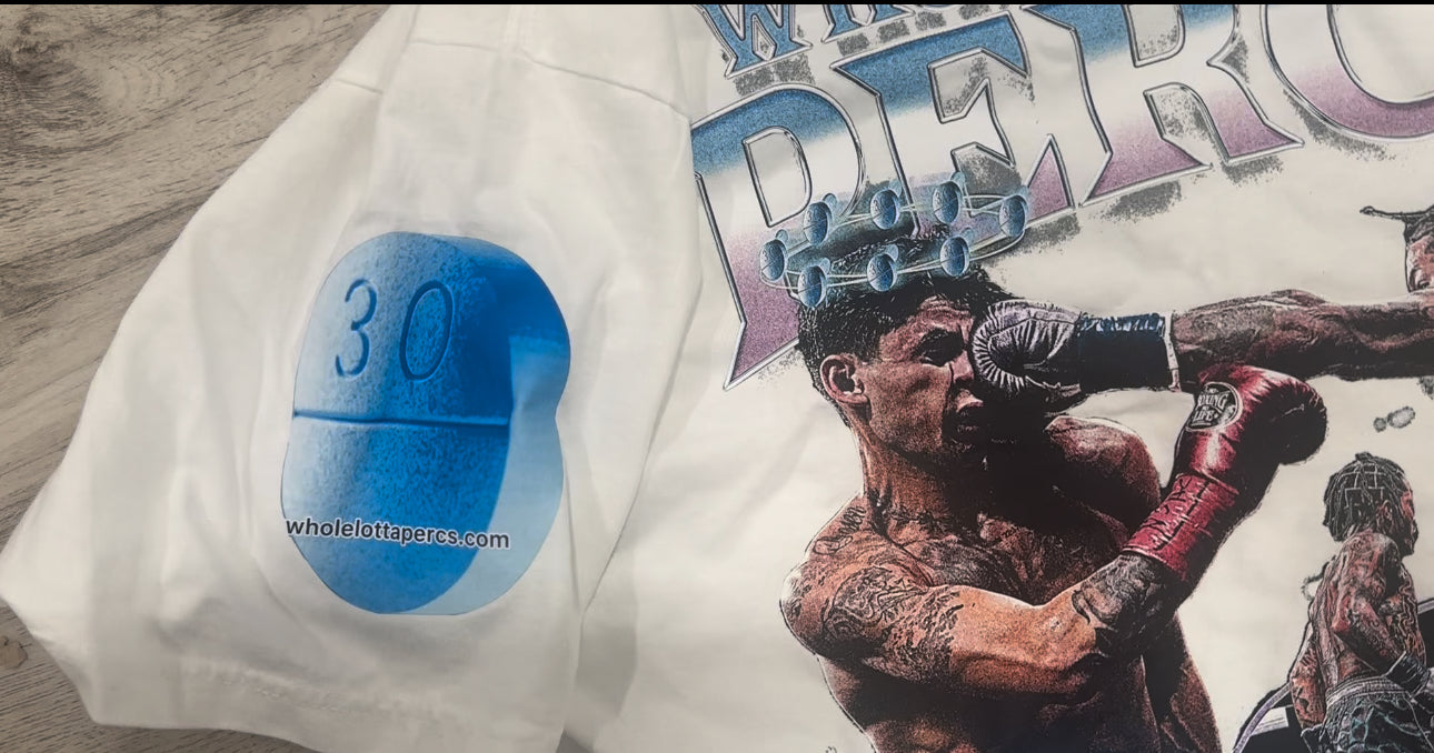 Whole Lotta Percs tee (White)