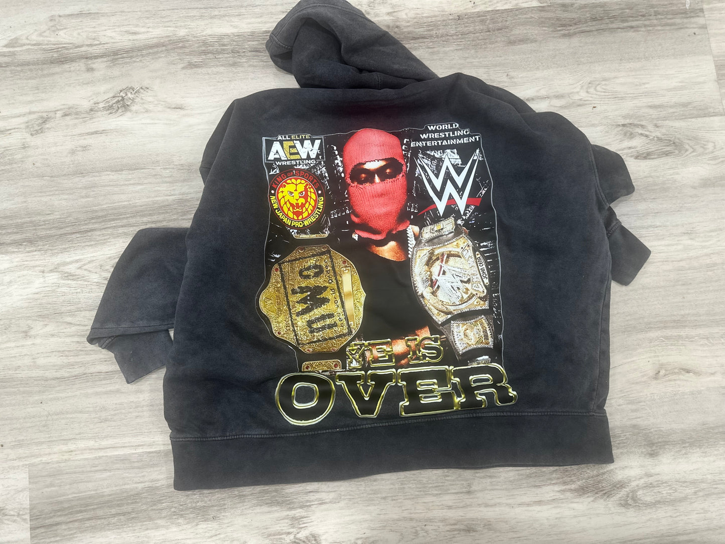 Ye Is Over Remix Hoodie(New Belts Added)Vintage Washed