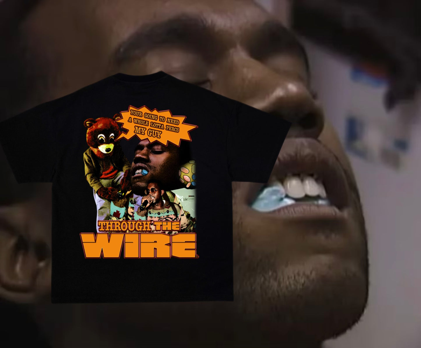 Whole Lotta Percs Ye tee (Black)