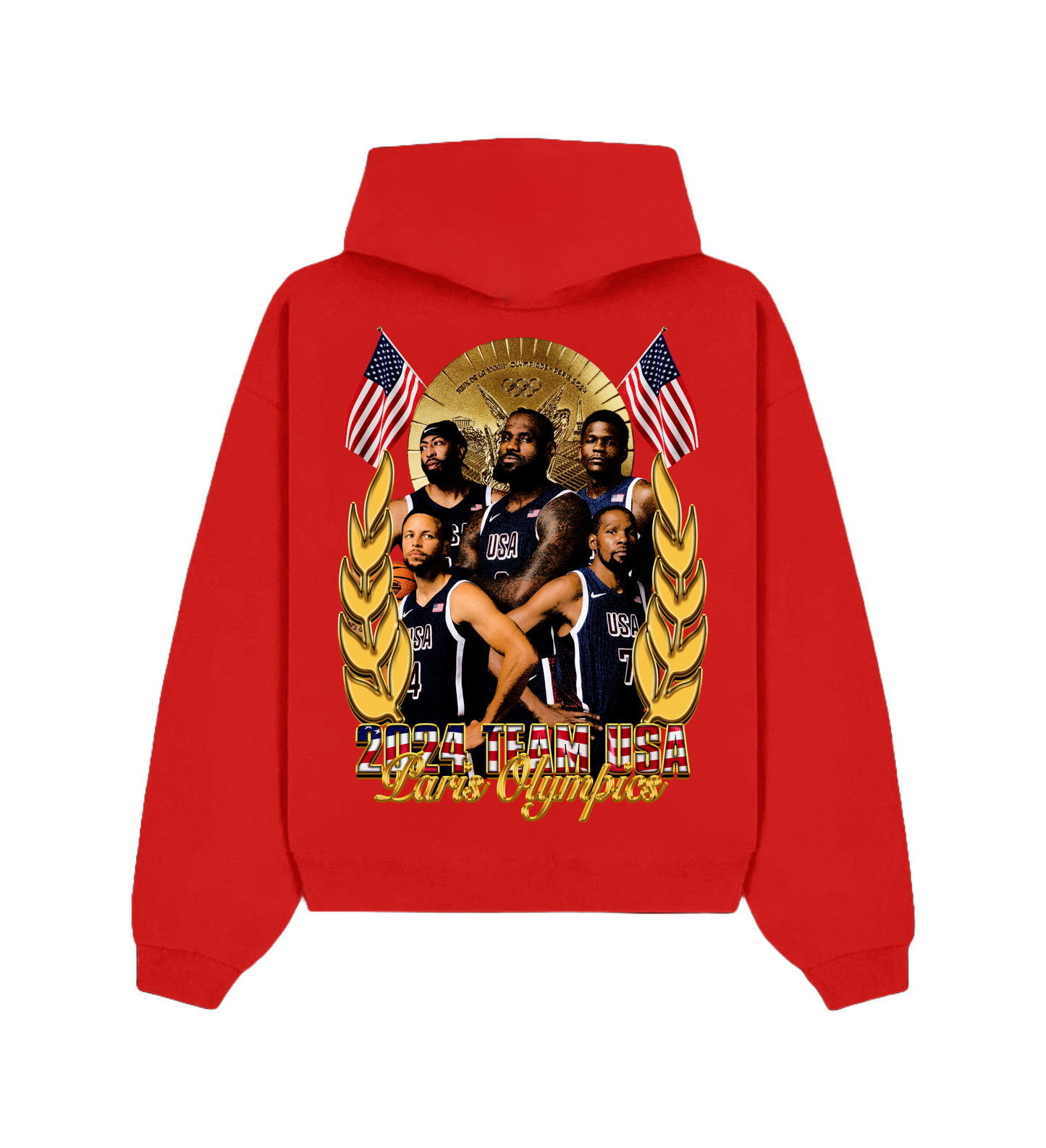 USA Basketball Gold Medal Hoodie in Red