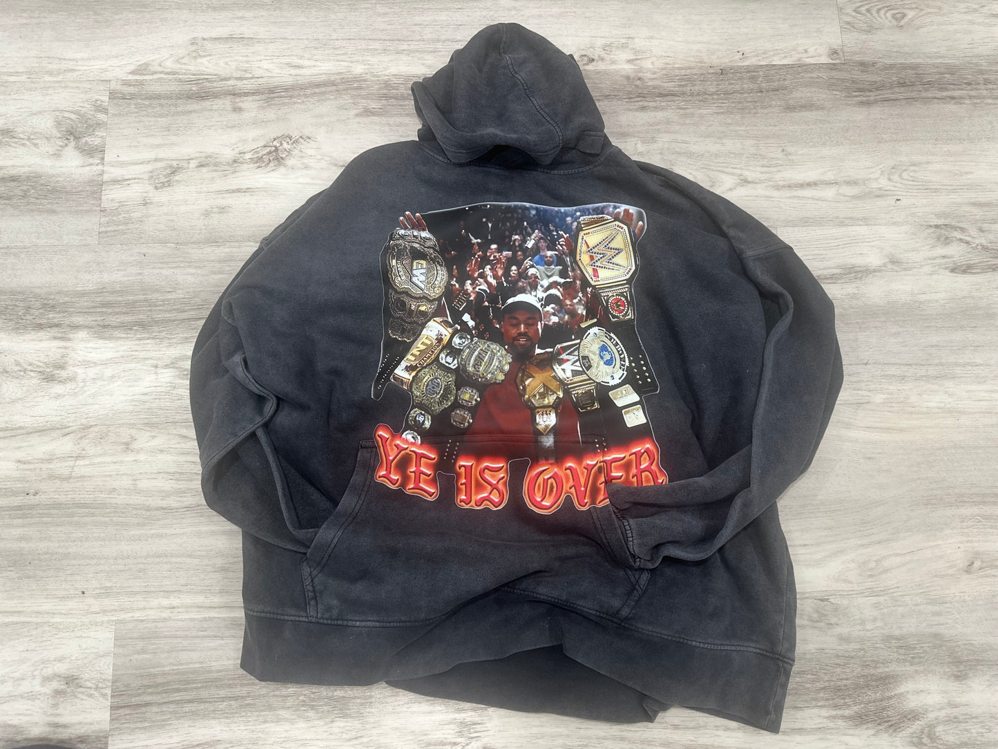 Ye Is Over Remix Hoodie(New Belts Added)Vintage Washed