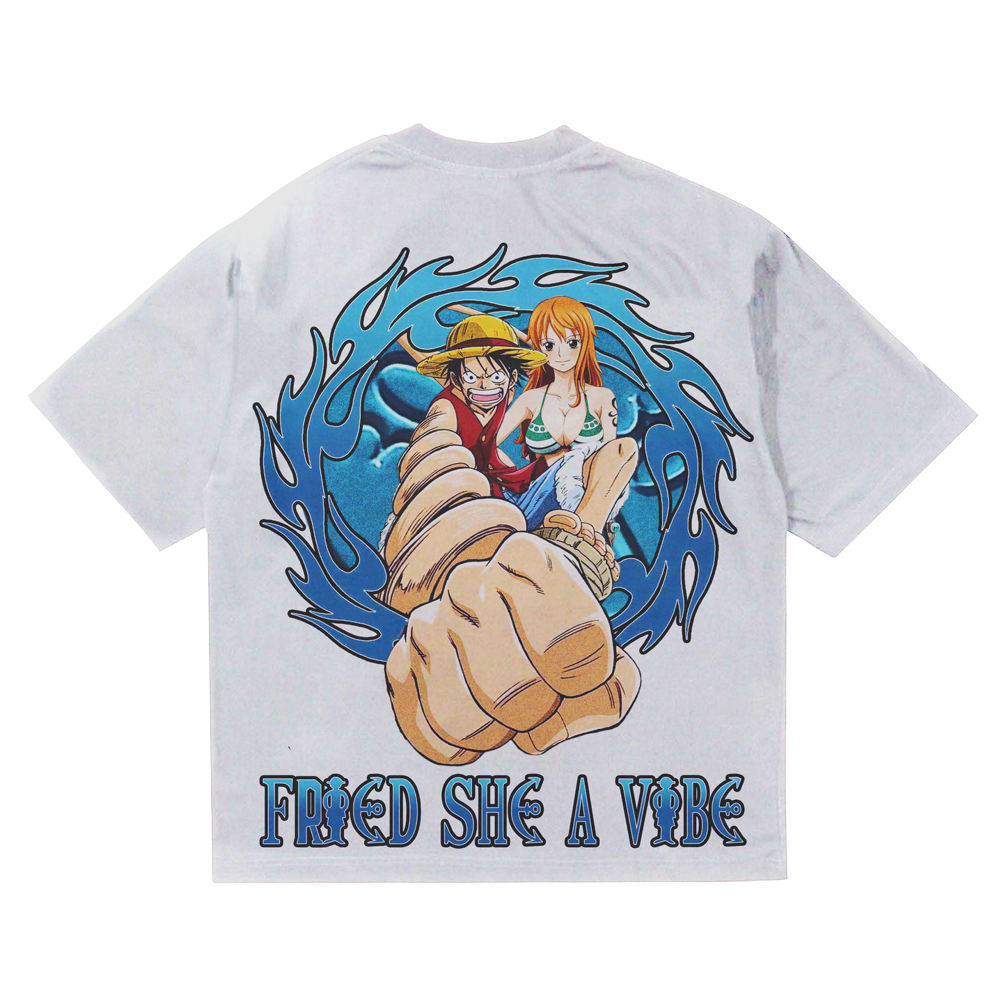 Whole Lotta Percs  Fried She’s A Vibe One Piece tee white